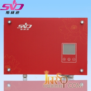 斯威迪 即熱式電熱水器洗澡淋浴印花 3秒出熱水中國(guó)紅全國(guó)聯(lián)保