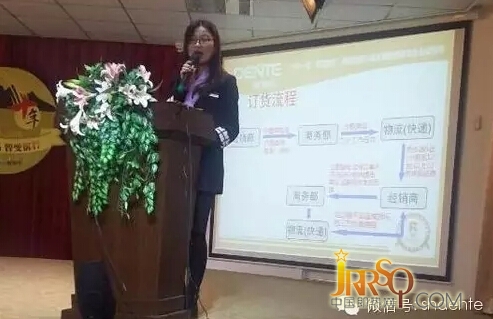 商務(wù)部經(jīng)理李超小姐作工作報告